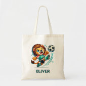 Soccer Star Niedlich Lion Tragetasche (Vorne)