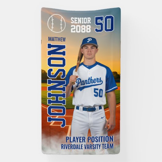 Soccer Team Senior Night Custom Player Photo Banner (Vertikal)