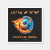 Soccer Theme Birthday Party Athlete Birthday  Serviette (Vorderseite)