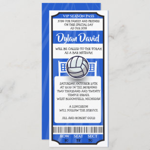 SOCCER TICKET Bar Bat Mitzvah Einladung