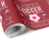 Soccer Ugly Weihnachtskraut Geschenkpapier (Rolleneckpunkt)