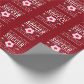 Soccer Ugly Weihnachtskraut Geschenkpapier (Ecke)