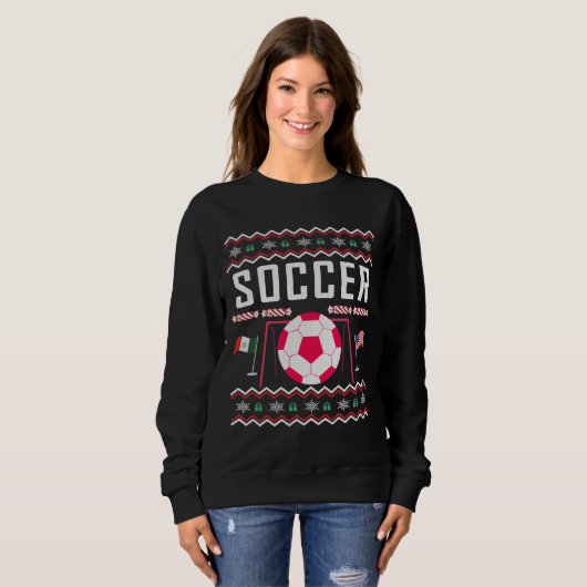 Soccer Ugly Weihnachtskraut Sweatshirt (Vorne ganz)