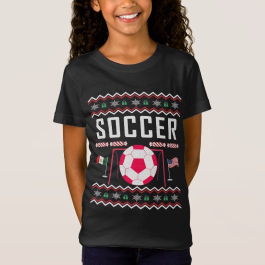 Soccer Ugly Weihnachtskraut T-Shirt (Vorderseite)