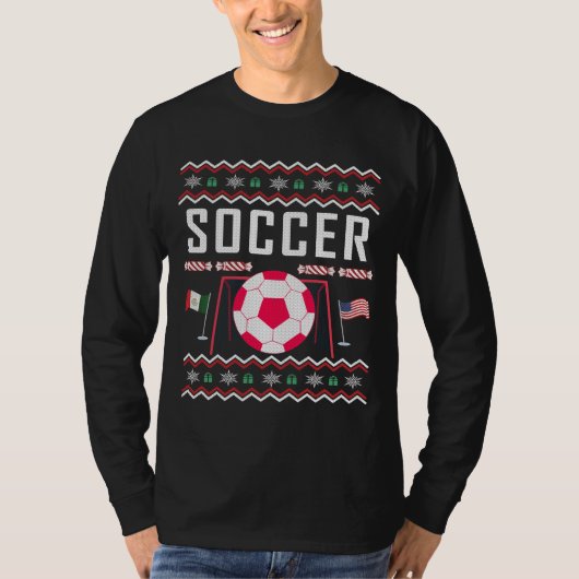 Soccer Ugly Weihnachtskraut T-Shirt (Vorderseite)
