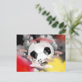 Soccer Universe Grafik Design Postkarte (Stehend Vorderseite)