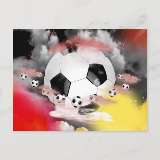 Soccer Universe Grafik Design Postkarte (Vorderseite)
