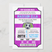SOCCER VIP TICKET Bat Mitzvah Einladung (Vorderseite)