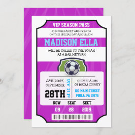 SOCCER VIP TICKET Bat Mitzvah Einladung