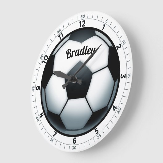 Soccer Wall Clock Große Wanduhr (Winkel)