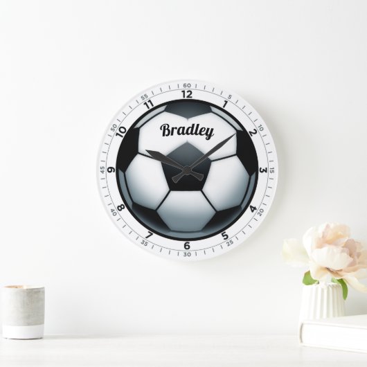 Soccer Wall Clock Große Wanduhr (Zuhause)