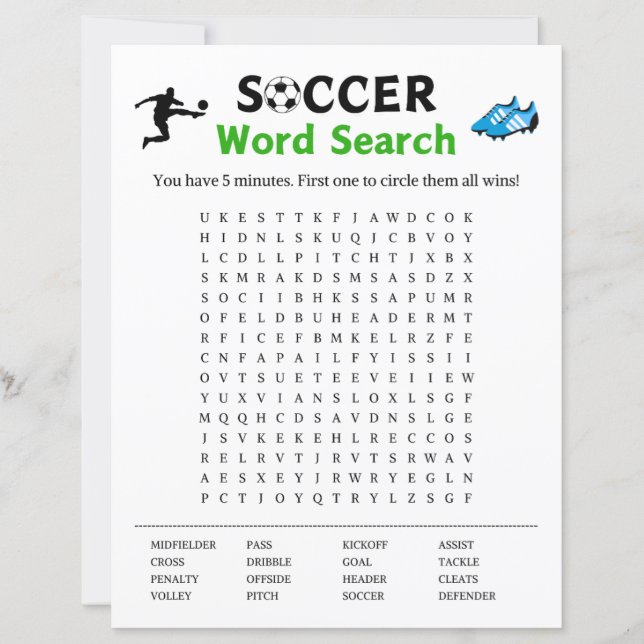 Soccer Word Search Games (Vorderseite)