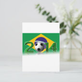 Soccer World Cup 2014 Postkarte (Stehend Vorderseite)