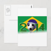 Soccer World Cup 2014 Postkarte (Vorne/Hinten)