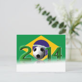Soccer World Cup 2014 Postkarte (Stehend Vorderseite)