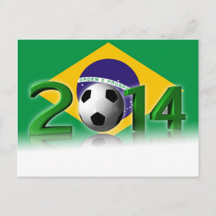 Soccer World Cup 2014 Postkarte