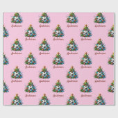 Soccer Wrapping Paper Christmas Custom Name Gift Geschenkpapier (Flach)