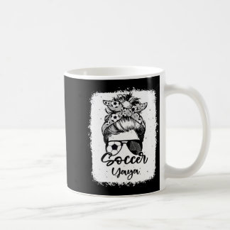 Soccer Yaya Vintage Leopard Messy Bun Bleached T S Kaffeetasse
