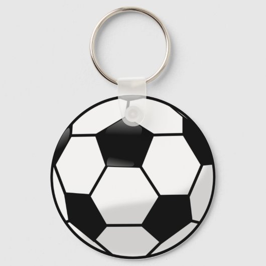 Soccerball Button-Schlüsselanhänger Schlüsselanhänger (Vorderseite)