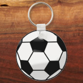Soccerball Button-Schlüsselanhänger Schlüsselanhänger (Vorderseite)
