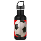 Soccerball Edelstahlflasche (Vorderseite)