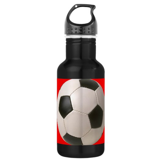 Soccerball Edelstahlflasche (Vorderseite)