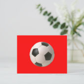 Soccerball Postkarte (Stehend Vorderseite)