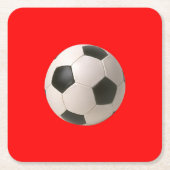 Soccerball Rechteckiger Pappuntersetzer (Vorderseite)