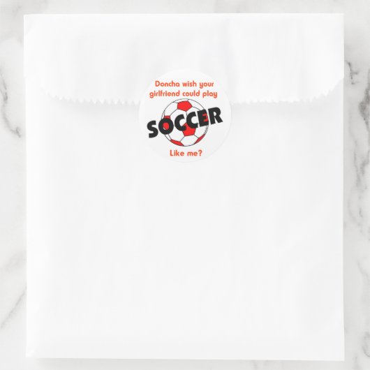 SoccerChick Doncha Runder Aufkleber (Tasche)