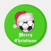 SoccerChick Frohe Weihnachten Magnet (Vorne)