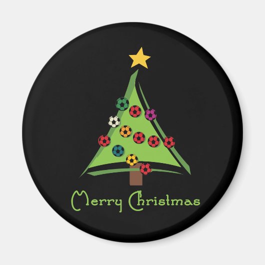 SoccerChickChristmasTree Magnet (Vorne)