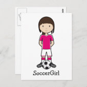 SoccerGirl Postkarte (Vorne/Hinten)