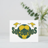 Socceroos world soccer Roos Logo Geschenke Postkarte (Stehend Vorderseite)