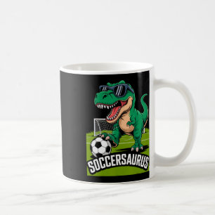 Soccersaurus Dinosaur T-Rex Fußball-Torhüter-Spiel Kaffeetasse