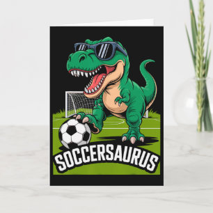 Soccersaurus Dinosaur T-Rex Fußball-Torwart-Spiele Karte