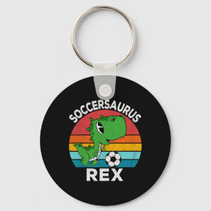 Soccersaurus Rex Fußball-Dinosaurier für Jungen Ki Schlüsselanhänger