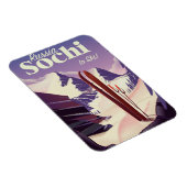 Sochi Russland Skifahrerposter Magnet (Rechte Seite)