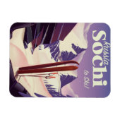 Sochi Russland Skifahrerposter Magnet (Horizontal)