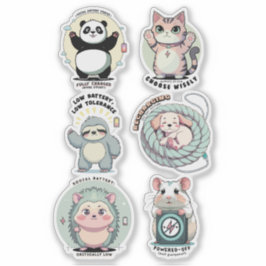 Social Battery Levels Sheet | Introvert Humor  Aufkleber