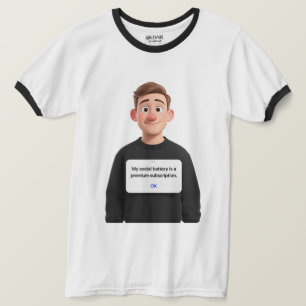 Social Battery Premium-Abonnement Introvert-T-Shir T-Shirt