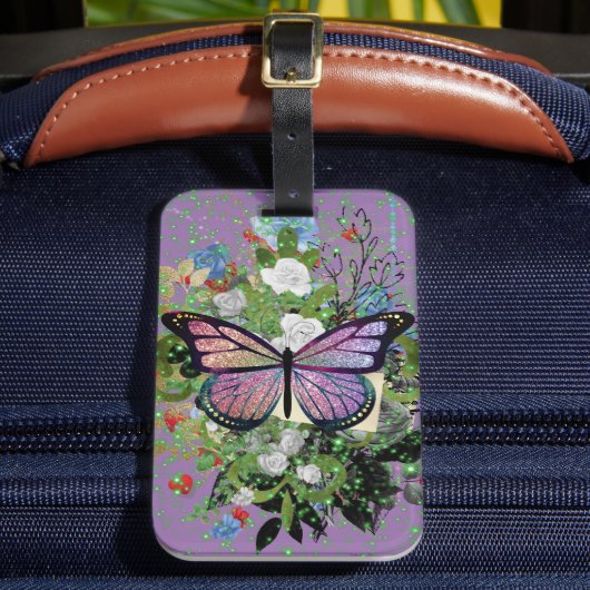 Social Butterfly 2 Gepäckmarke Gepäckanhänger (Vorderseite Insitu 2)