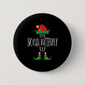 Social Butterfly Elf Shirt Family Matching Group C Button (Vorderseite)