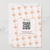 Social Club Blush Martini Cocktail mit QR Code Bac Einladung (Rückseite)