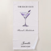 Social Club Lavendel Cocktail Bach Girls Tour Strandtuch (Vorderseite)