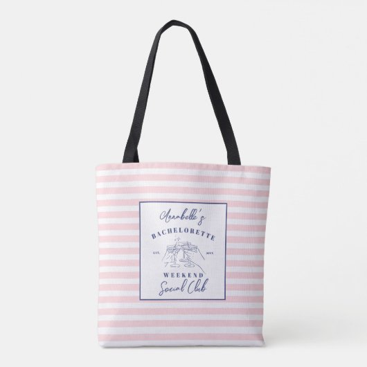 Social Club Preppy-Junggeselinnen-Abschied Tasche (Rückseite)