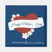Social Connect Red Heart Happy Mother Day Magnet (Vorne)