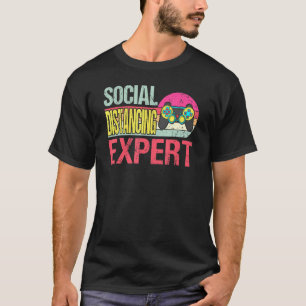 Social Distancing Expert Gaming Vintag Video Game T-Shirt