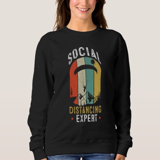 Social Distancing Expert Paragliding Paraglider Vi Sweatshirt (Vorderseite)