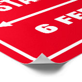 Social Distancing sign Custom Corona Virus posters Poster (Ecke)