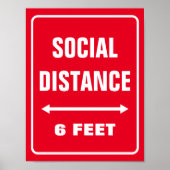 Social Distancing sign Custom Corona Virus posters Poster (Vorne)